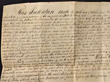1827 antique DEED w whiteland charlestown chester co pa JACOBS HERSEY dillworth picture