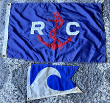 RC BOAT vintage WOODEN BOAT FLAG picture