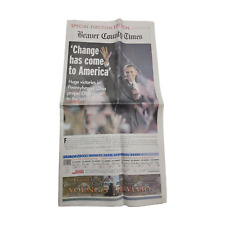 Barack Obama Beaver County Times 11/5,1/21 Newspaper Lot - SEE PICTURES picture