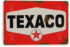 TIN SIGN Texaco Red Rust Oil Gas Station Car Service Auto Shop Garage A644 picture