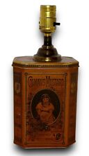 Colman’s Mustard Paris Tin Storage Canister Lamp 12” picture