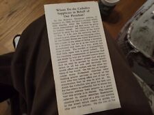 Vintage 1950s Anti-Catholic Church Of Christ Booklet12.99 Buy It Now picture