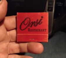 Vintage Orsi Restaurant San Francisco Collectible Advertising Full Matchbook NOS picture