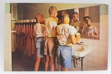 Vintage Postcard Boys Brushing Teet At Christ's Home In Warminster Pennsylvania  picture