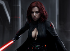 8x10 Print Scarlett Johansson Sith Lord Star Wars Art Celebrity Women Poster Hot picture