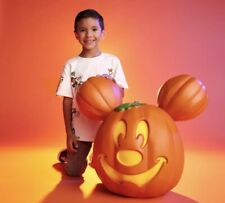 IN HAND 2023 DisneyParks Giant Mickey Mouse LightUp Pumpkin Jack-O-Lantern 22in picture