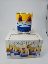 Vintage 1987 Lucite ONEIDA New Traditions Collection Set of 4 14oz  Old Fashion  picture