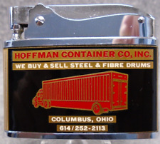 Vintage-UNFIRED MIB-Hoffman Container Co. Columbus Ohio flat advertising lighter picture