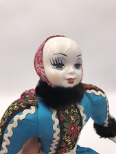Vintage Russian Porcelain Doll In Traditional Dress picture
