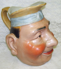 Large Antique Toby Jug Pitcher Old Time Bar Tankard picture