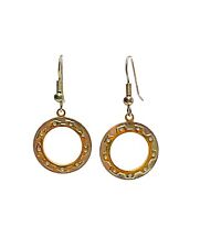 Xena, Warrior Princess TV Series Chakram Style Round Drop Earrings Silver & Gold picture