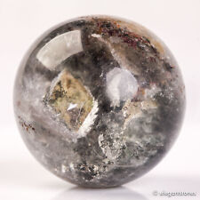 41g31mm Natural Garden/Phantom/Ghost/Lodolite Quartz Crystal Sphere Healing Ball picture