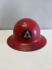 Vintage 1940's WW II Civil Defense New York Fire Department Helmet Historic picture