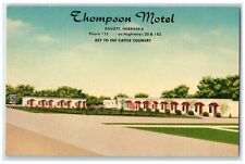 c1940 Thompson Motel Cattle Country Highways Bassett Nebraska Vintage Postcard picture