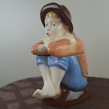 Vintage Arnel's Huck Finn Whistling Barefoot Country Boy Cookie Jar Ceramic picture