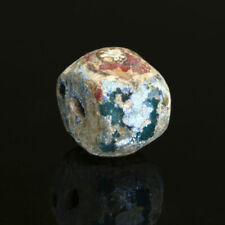 Medieval glass beads: genuine iridescent Byzantine / Islamic mosaic glass bead picture