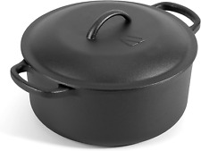 Pre-Seasoned Cast Iron Dutch Oven Pot with Lid and Dual Handle, for Bread Baking picture