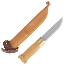 Finnish army Puukko Knife with leather sheath Finland military style fixed blade picture
