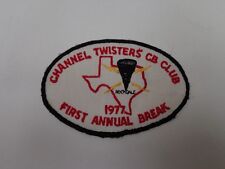 VINTAGE 1977 CHANNEL TWISTERS CB RADIO CLUB PATCH ROCKDALE TEXAS  picture