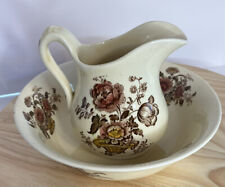 Antique Pitcher And Bowl Charlotte Royal Crownford Staffordshire England picture