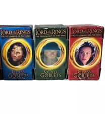 New THE LORD OF THE RINGS Light-up Drinking Glass Goblets Set Of 3 picture