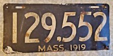 MASSACHUSETTS LICENSE PLATE, 1919- ANTIQUE MASS AUTO TAG 129-552 picture