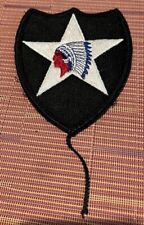 WWII US Army 2nd Infantry Division Patch Chief Ww2 New Old Stock Indian Head picture