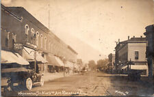 ROCHELLE ILLINOIS WASHINGTON STREET NORTH OF 3RD AVENUE 1911 REAL PHOTO POSTCARD picture
