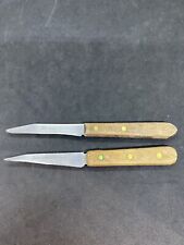 Lot Of (2) Vintage Old Knifes Stainless Steel Geneva Forge USA picture