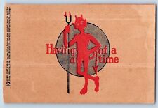 Devil Postcard Having Got A Time c1905 Unposted Antique picture