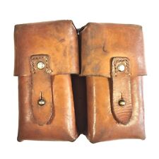 Genuine Yugoslavian Military Double Ammo Pouch for ZastavaM59 SKS Strong Leather picture