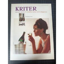 Vintage 1960s UK Kriter Wine Print Ad picture