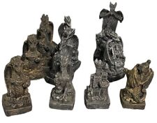 12 Medieval Mini Dragons & Wizards Fantasy Collectible Figurines Gaming Pieces picture