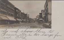 RPPC Postcard New Hampshire NH Franklin 1906 Central Street Wagons Businesses picture