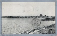 RPPC Belle Isle Bridge, Detroit Michigan. Posted in 1938 Postcard picture