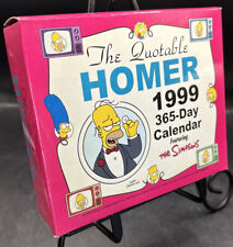 The Quotable Homer ~ 1999 ~ 365-Day Calendar ~ The Simpsons ~ Collectible picture