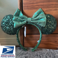 Collection Minnie Mouse Ears Emerald Green Sequins Disney Parks Headband picture