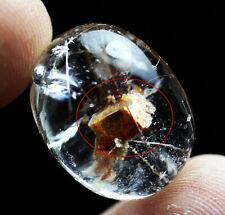 19.9ct Rare NATURAL Clear calcite  rutile Crystal Polished picture