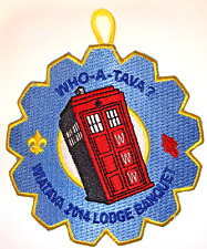 Lodge # 13 Wiatava 2014 Lodge Banquet Dr. Who with Tardis Who-A-Tava Patch MINT picture