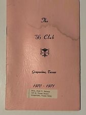 Grapevine TX 1970 1971 The 36 Club Booklet Meeting Program Water Damage picture
