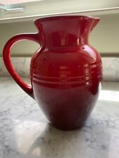 Le Creuset Pitcher  Large Ombré Red 2 QT  9 inch tall picture