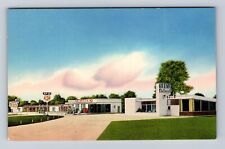 Meridian MS-Mississippi, Nelva Tourist Court, Service Station, Vintage Postcard picture