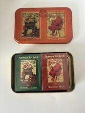 Norman Rockwell Saturday Evening Post Playing Cards 2 Decks 1935-1939 w Tin 1998 picture