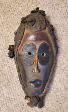 AFRICAN RARE OLD HAND CARVED WOOD CEREMONIAL TRIBAL MASK picture