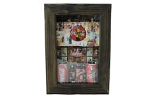 Vintage Enjoy Coca-Cola Analogue Clock Wood Frame w/ Small Coke Bottles Display picture