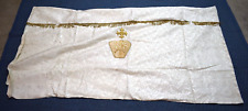 Used White/Gold Altar Frontal. Silver Threading, Lined. (CU140) Vestment Co. picture