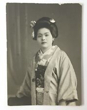 Antique Asian Geisha Girl Portrait Photograph 2.5
