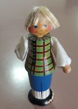 Vintage Salvo Wood Doll  Made in USSR  Hand Painted Folk Art Russian Figurine picture
