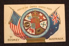 Historical Postcard, US Navy Fleet Visit to Sydney Australia, dated 1908 picture