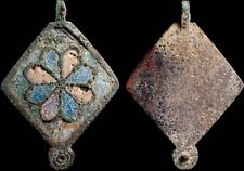Ancient Phoenician / Early Greco-Roman Pendant Inlaid Flower Wearable Antiquity picture